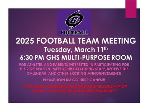 2025 Football Team Meeting